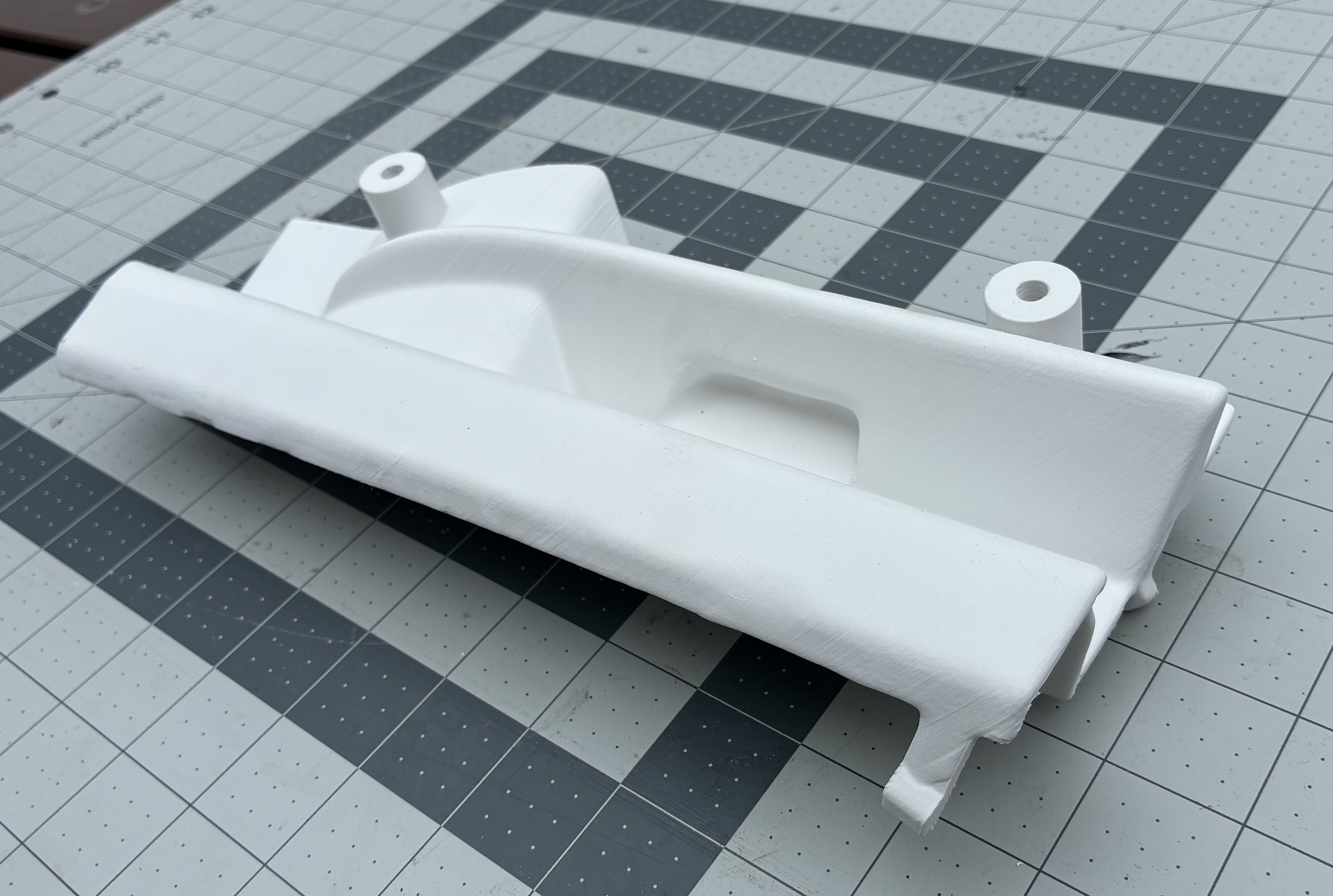 R129 Facelift Front Bumper Tow Hook Cover with License Plate Mount thumbnail
