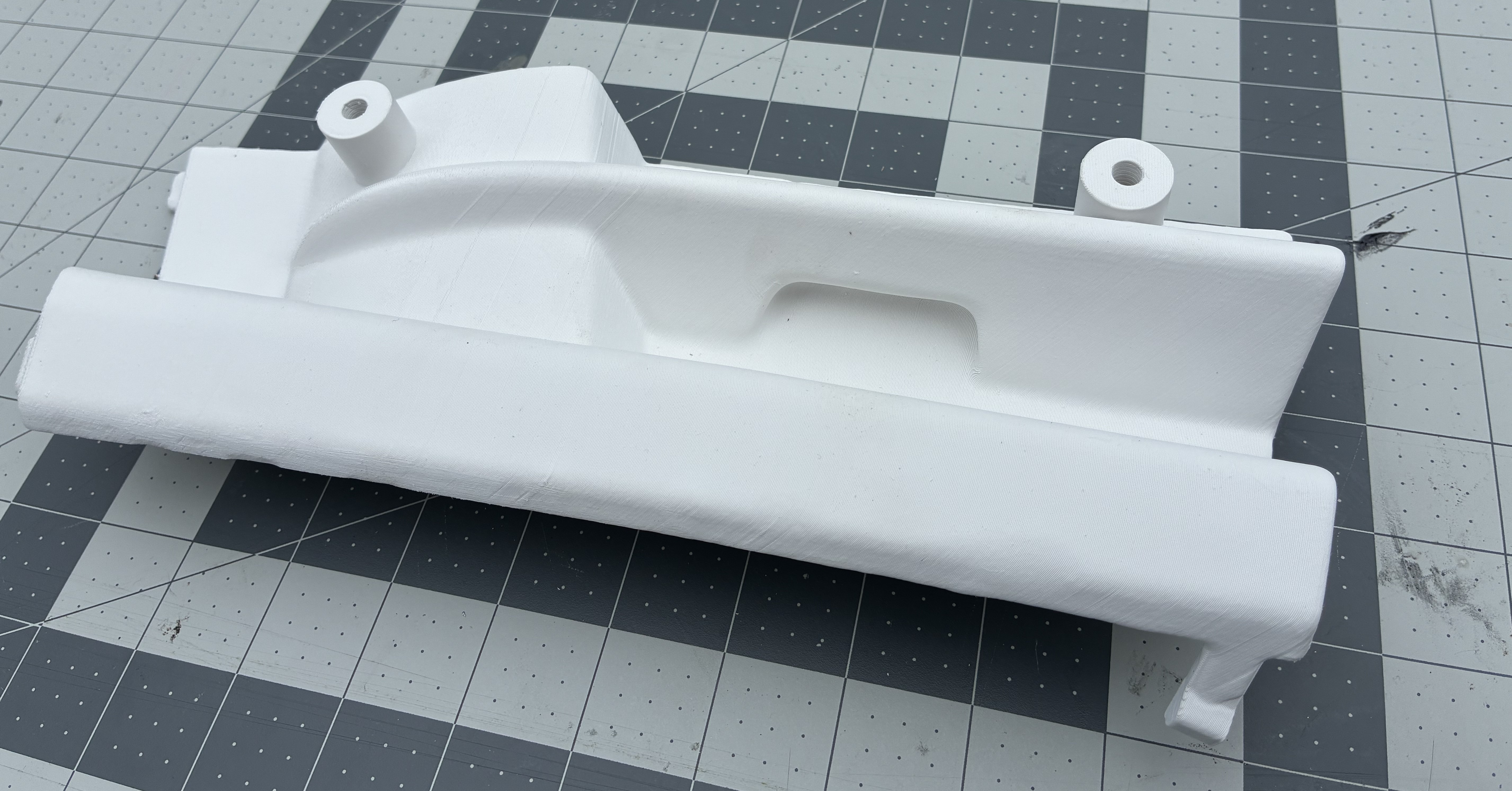 R129 Facelift Front Bumper Tow Hook Cover with License Plate Mount thumbnail
